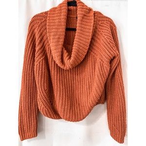 Cowel Neck Knit Sweater